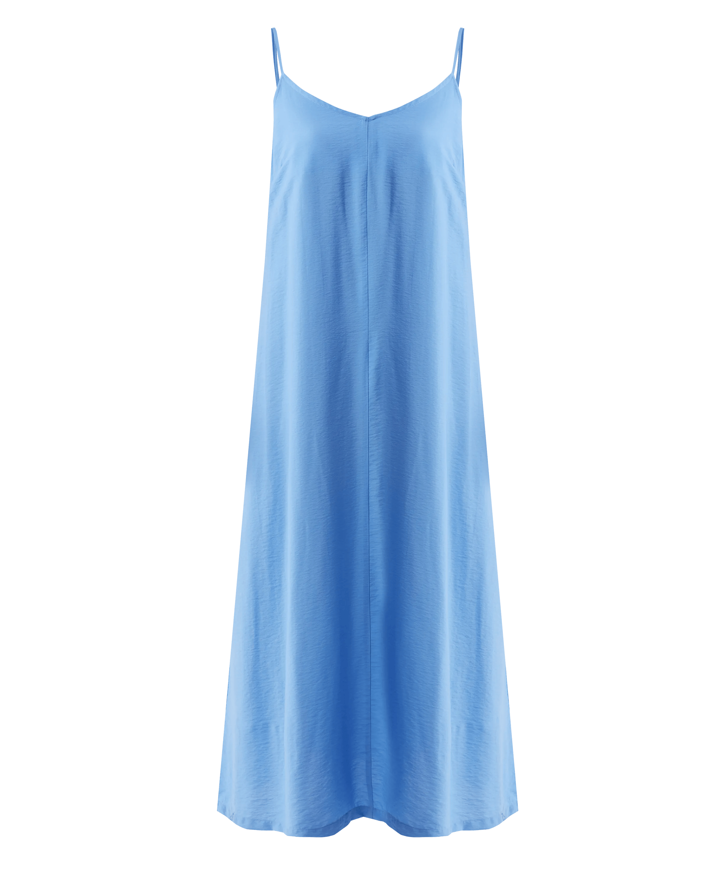 bright blue slip dress Hammered Midi dress