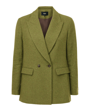 Wool vichy check blazer - Multicolor