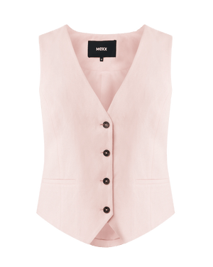 Linnen gilet - Lichtroze