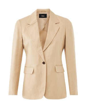 Linnen blazer - Lichtbruin