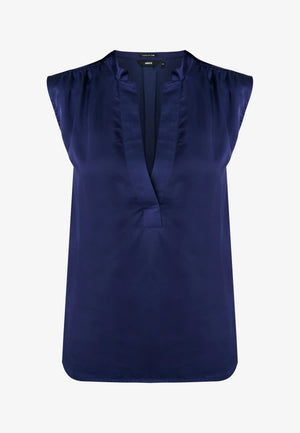 VIOLET Satin top - Navy