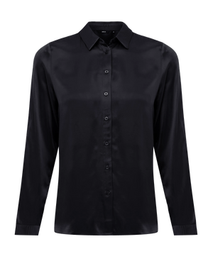 CHAMOMILE Satinbluse - Schwarz
