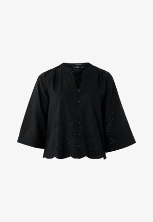 Modern embroidery blouse - Black