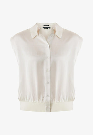 Sleeveless blouse - Dull White