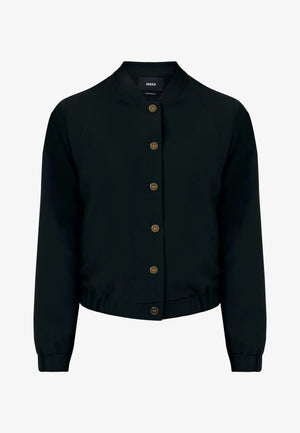 Langarm-Bomberjacke – Schwarz