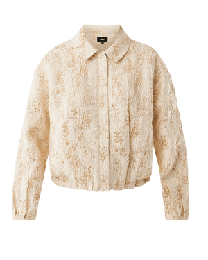Jacquard bomberjack - Licht zand