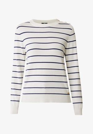 Regular fit striped sweater - Taupe Sand