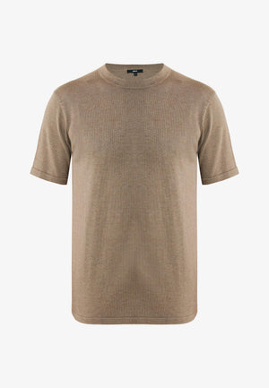 LORENZO Premium knit t-shirt - Taupe
