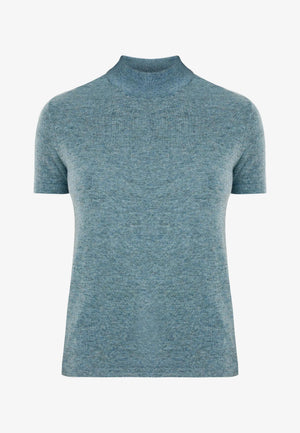 SILENE Kasjmier gebreide top - Smoke Blue
