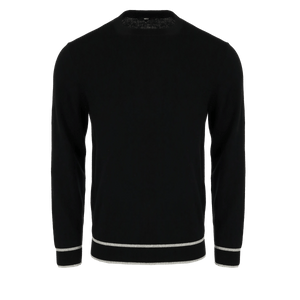 Knitted sweater with tipping - Black