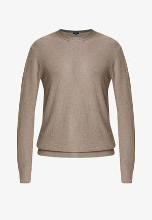 Structured knit sweater - Taupe Melee