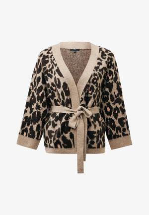 Kimono met luipaardjacquard - Meerkleurig