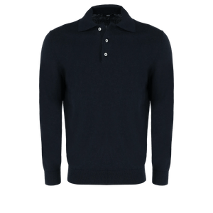 Knit polo long sleeve - Navy