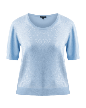 Top met pailletten - Fris Blauw