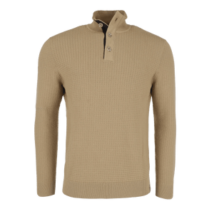 Knitted mockneck sweater - Sand
