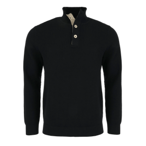 Knitted mockneck sweater - Black