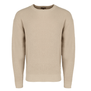 Ribbed chenille yarn sweater - Sand