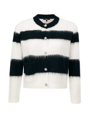 Harig gestreept vest - Zwart