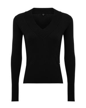 WILLOW V-neck jumper - Black