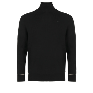 Rollkragenpullover Basic – Schwarz