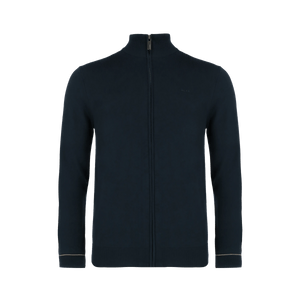 Strickjacke mit Reißverschluss – Mittelblau