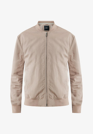 Baumwollmischung Bomberjacke - Taupe
