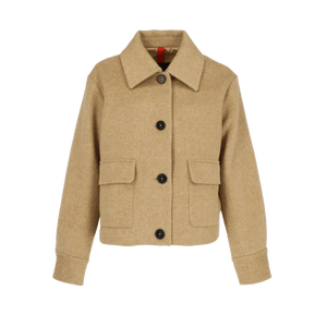 Boxy wool jacket - Tan