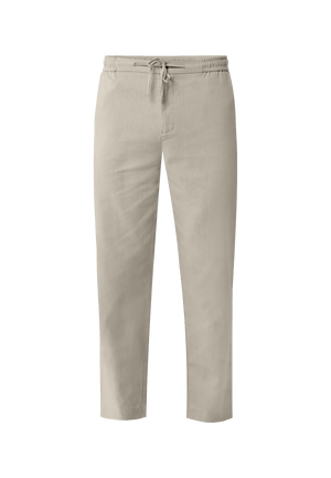 ETHAN Leinenhose Basic - Grau-Sand