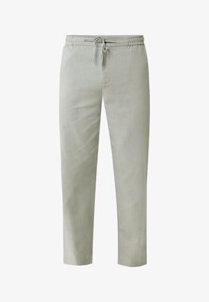 ETHAN Basic linen pants - Faded Green