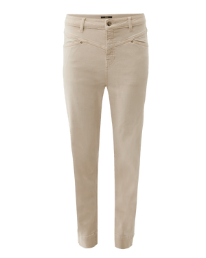 Denim broek tapered fit - Licht Zand