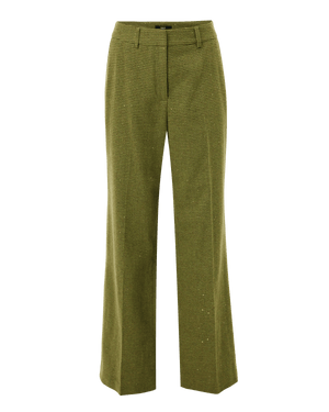 Wool vichy check pants - Multicolor