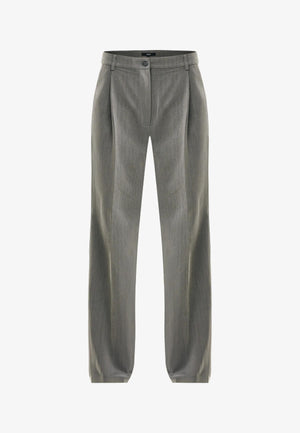 Nadelstreifen-Lurex-Hose – Dunkelgrau