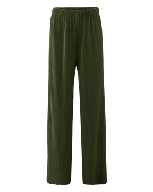 Plisse pants - Warm Green