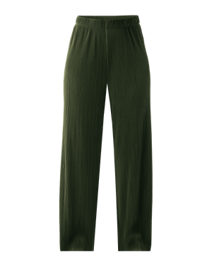 Plisse pants - Warm Green
