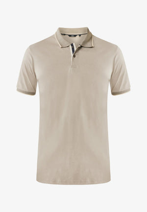 Polo regular fit with tipping - Taupe Gray