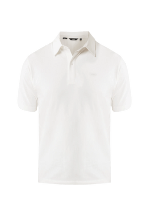 KEVIN Basic Single-Jersey Poloshirt schmale Passform – Wollweiß
