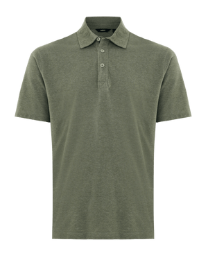 End on end pique polo - Faded Green