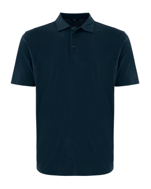 Garment dyed jersey polo - Mid Navy