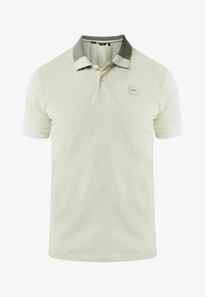 Colorblock poloshirt slim fit - Lichtgroen