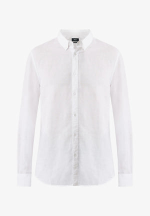 CALEB Basic linen shirt - White