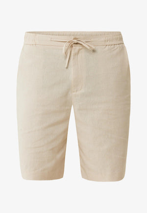 DANIEL Basic linen shorts - Greyish Sand