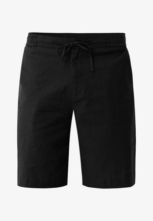 DANIEL Basic linen shorts - Black