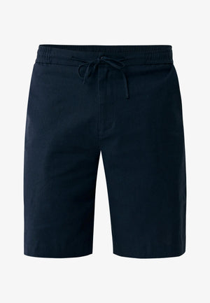 DANIEL Basic linen shorts - Navy