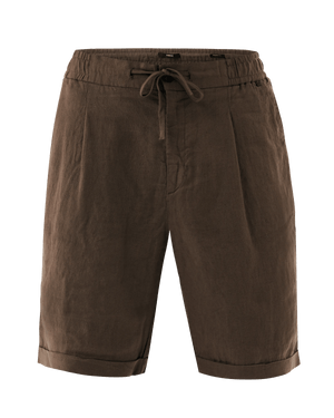 Linen shorts - Mid Brown