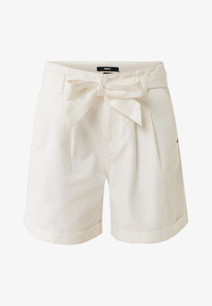 Paperbag-Shorts aus naturweißem Stoff - Off White