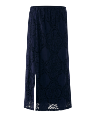 Lace pencil skirt - Midnight Blue