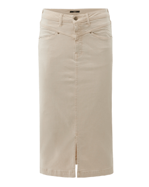 Denim midi skirt - Light Sand