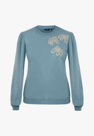 Flower sweater - Smoke Blue
