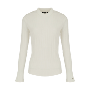 Rib high-neck top - Off White