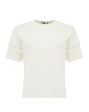 Embroidery detail top - Off White